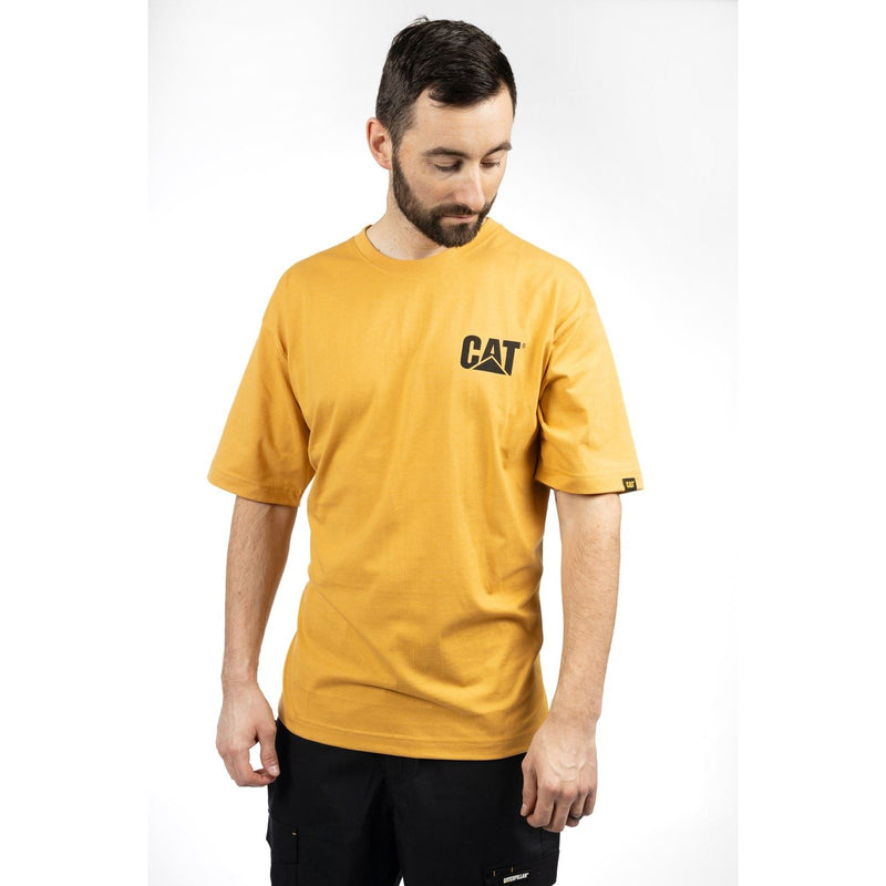 Caterpillar W05324 Trademark Cotton Men's Yellow T-Shirt