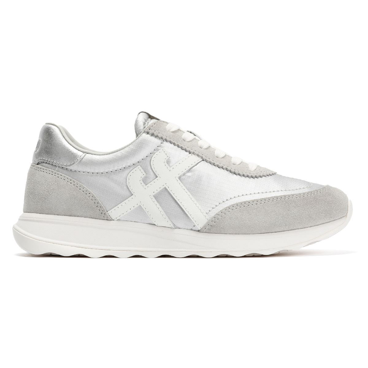 FitFlop Retro-Q FF Nylon Women's Silver/Urban White Sneakers