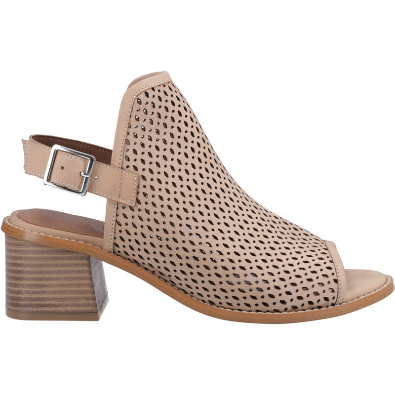 Hush Puppies Louise Heeled Leather Women's Taupe Sandals
