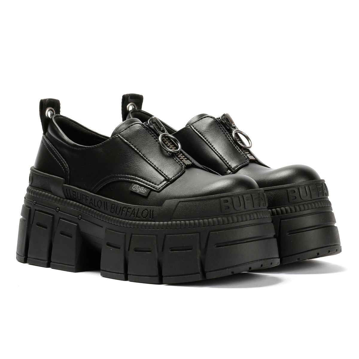 Buffalo Gospher Front Zip Lo Vegan Women's Black Shoes