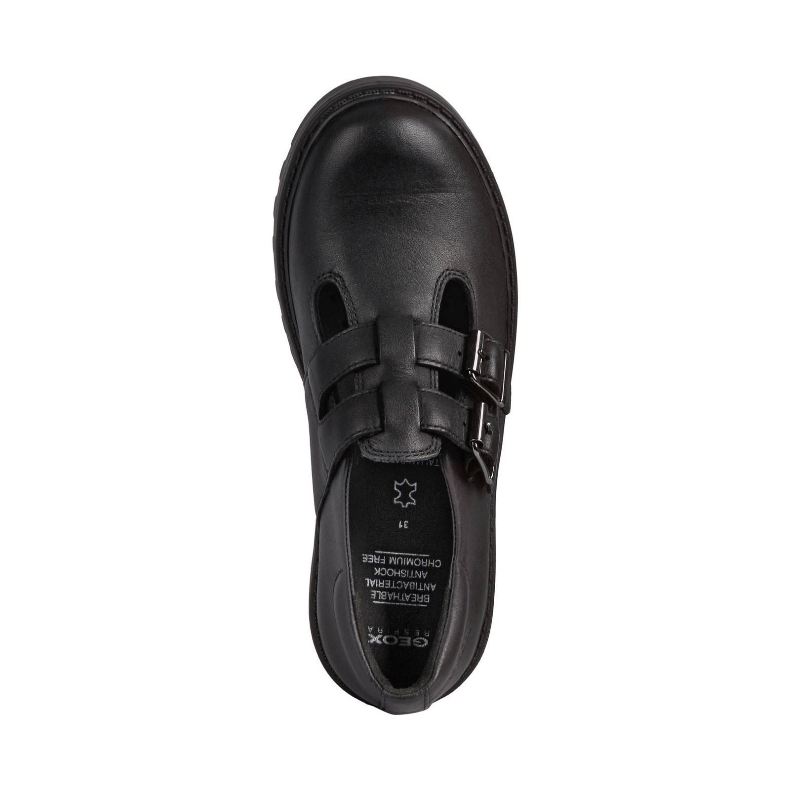 Geox Casey Leather Girl's Black Shoes