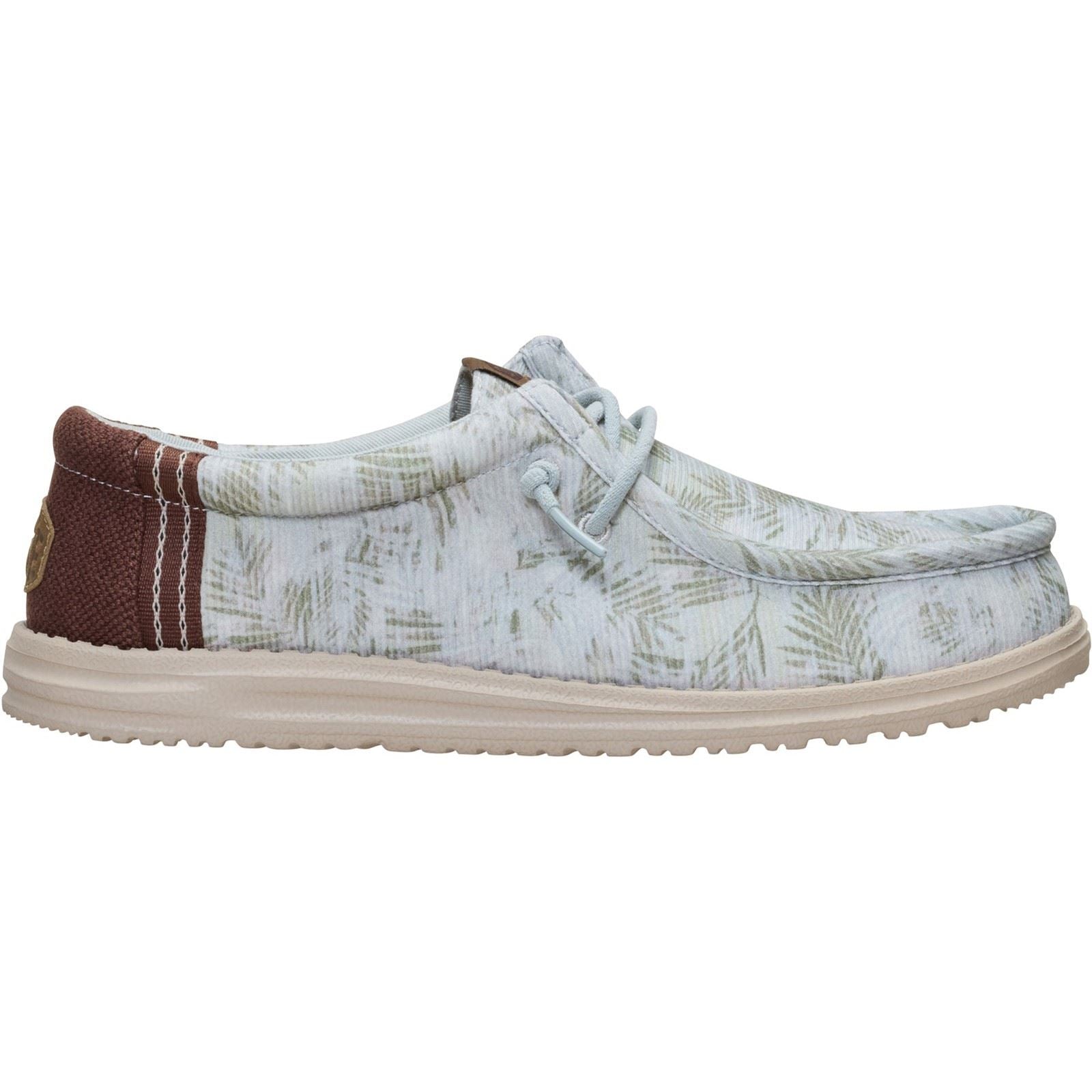 HEYDUDE Wally Washed Textile Men's Harbour Green/Multi Loafers
