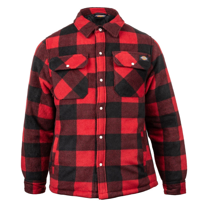 Dickies Portland Synthetic Men's Red Casual Shirt