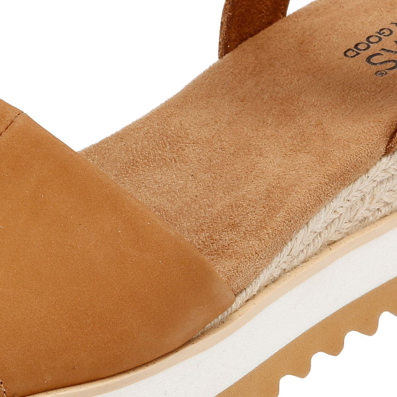 TOMS Diana Leather Women's Tan Wedges