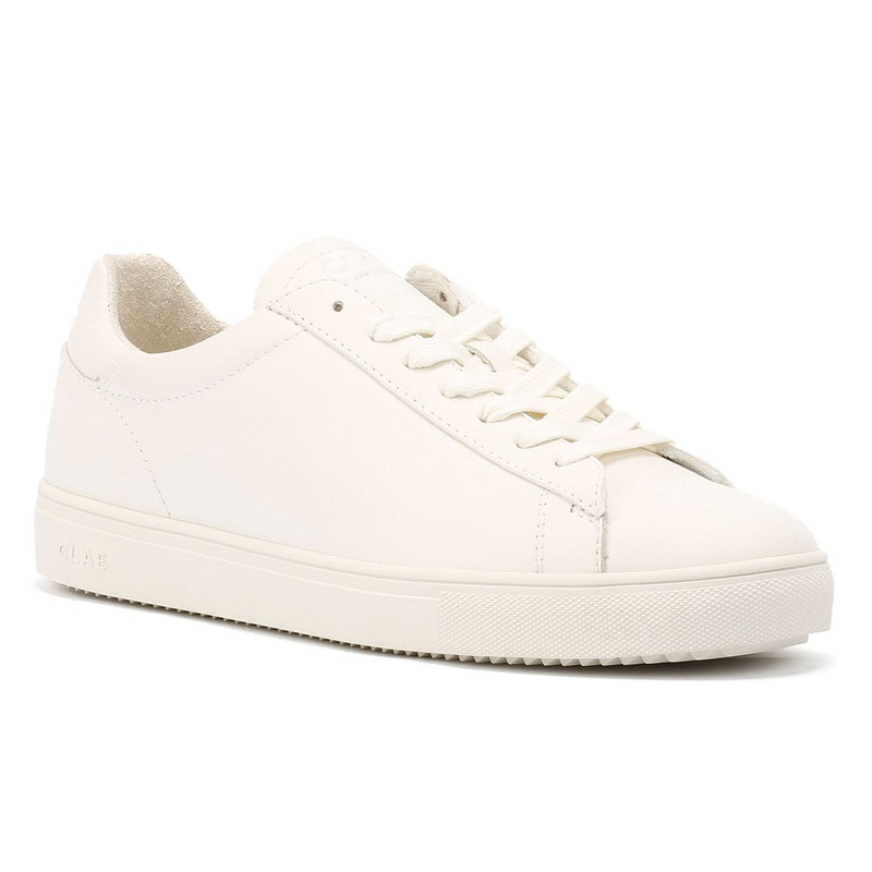 Clae Bradley Essentials Leather Men's Triple White Sneakers
