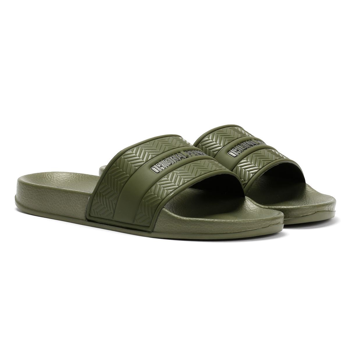 Penguin Paradise Men's Khaki Slides