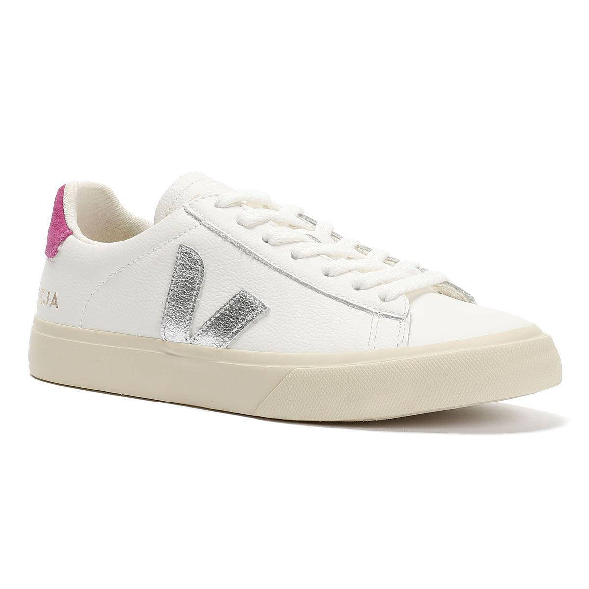 Veja Campo Leather Women's White/Silver/UltraViolet Sneakers