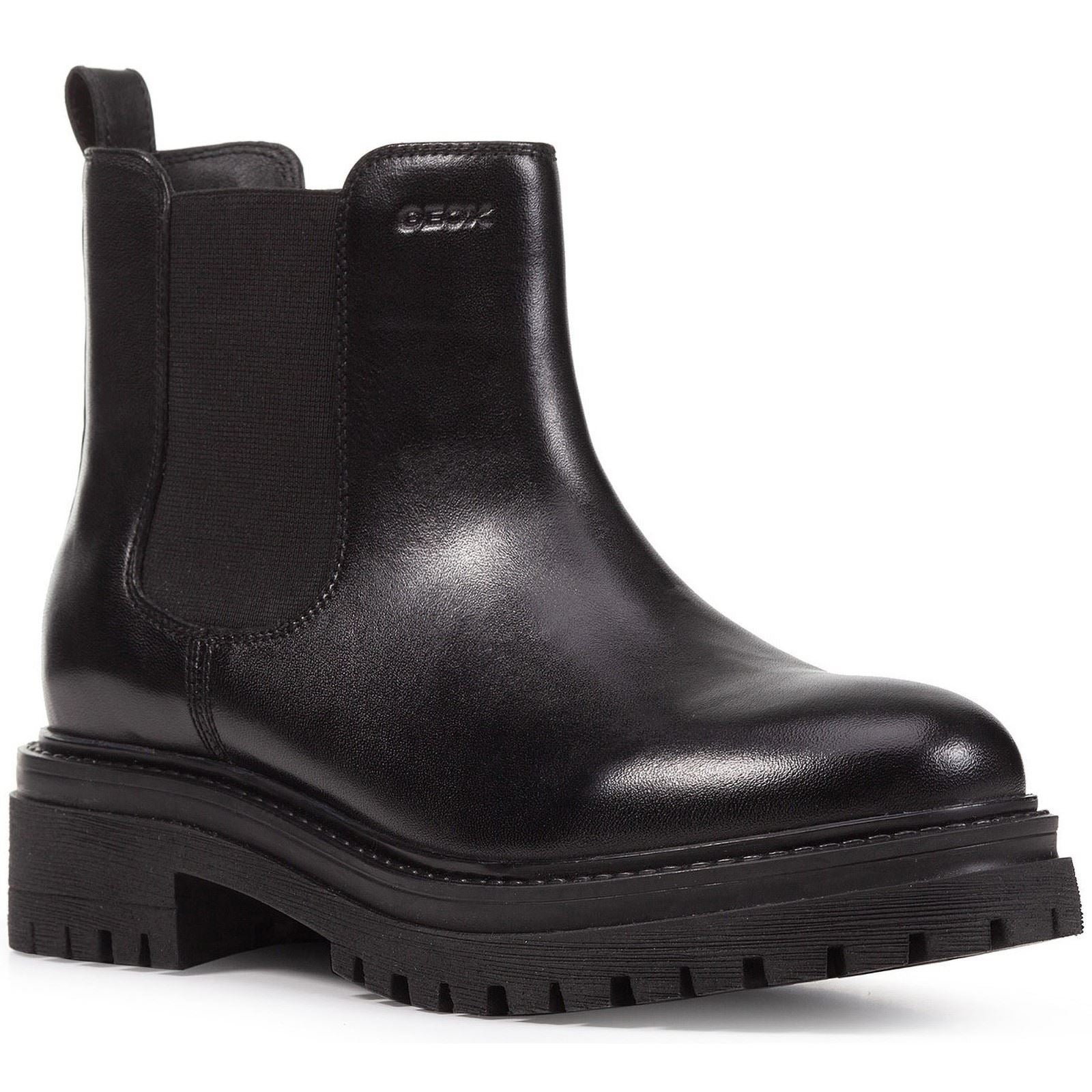 Geox D Iridea B Leather Women's Black Boots