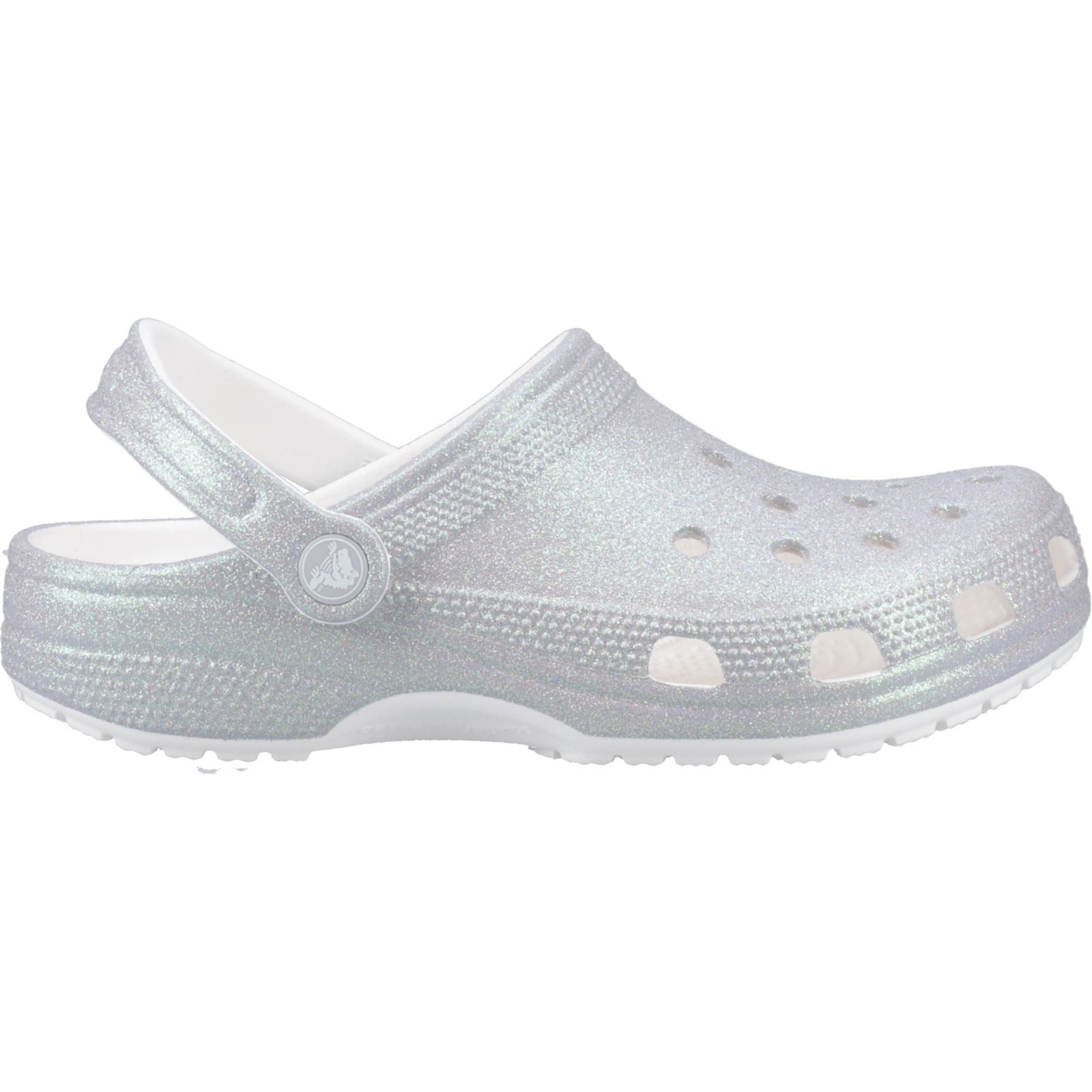 Crocs Classic Glitter EVA Women's White Standard Clogs