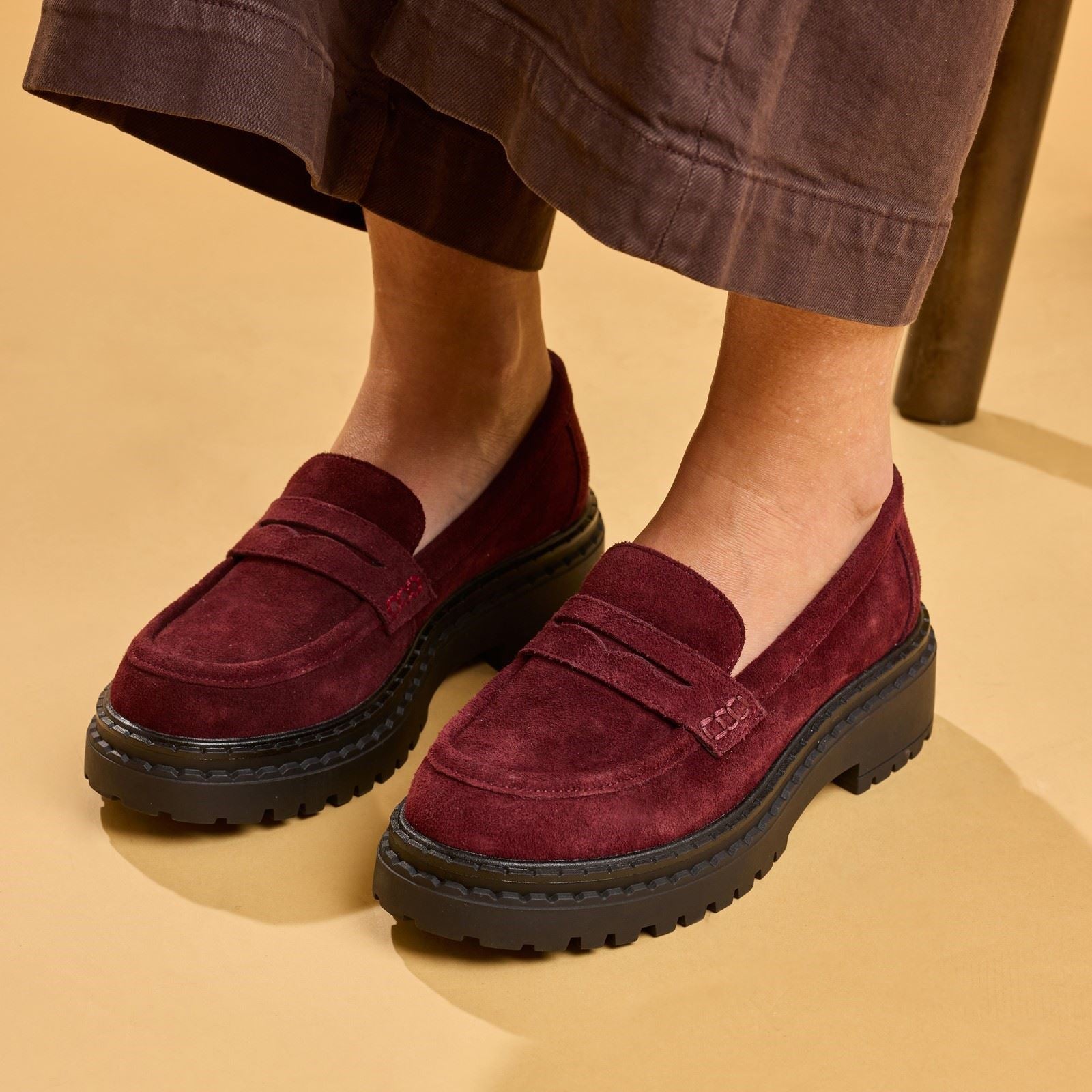 Hush Puppies Odessa Leather Women's Bordo Loafers