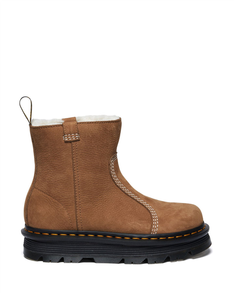Dr. Martens Zebzag Rigger Milled Nubuck Women's Desert Brown Boots