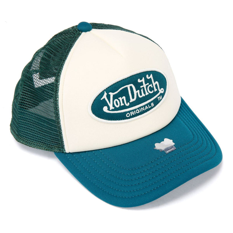 Von Dutch Trucker Tamper Cotton White/Green Caps