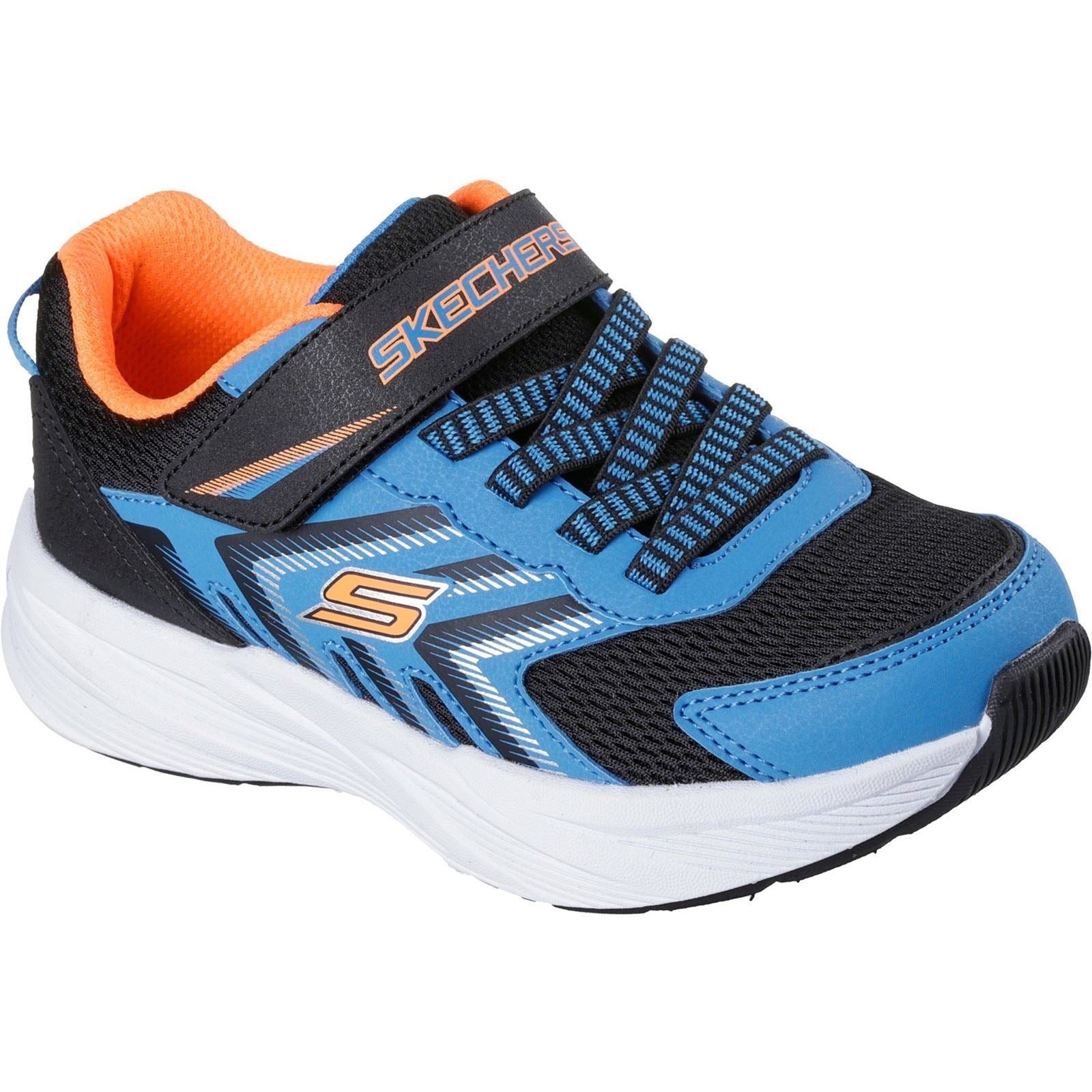 Skechers Microspec Tread Boy's Black & Blue/Orange Trainers