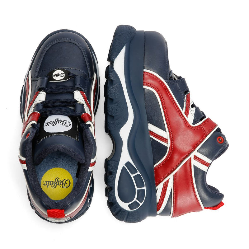 Buffalo 1339-14 Leather Women's Blue/Red Sneakers