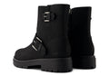 TOMS Ionie Moto Nubuck Leather Women's Black Boots