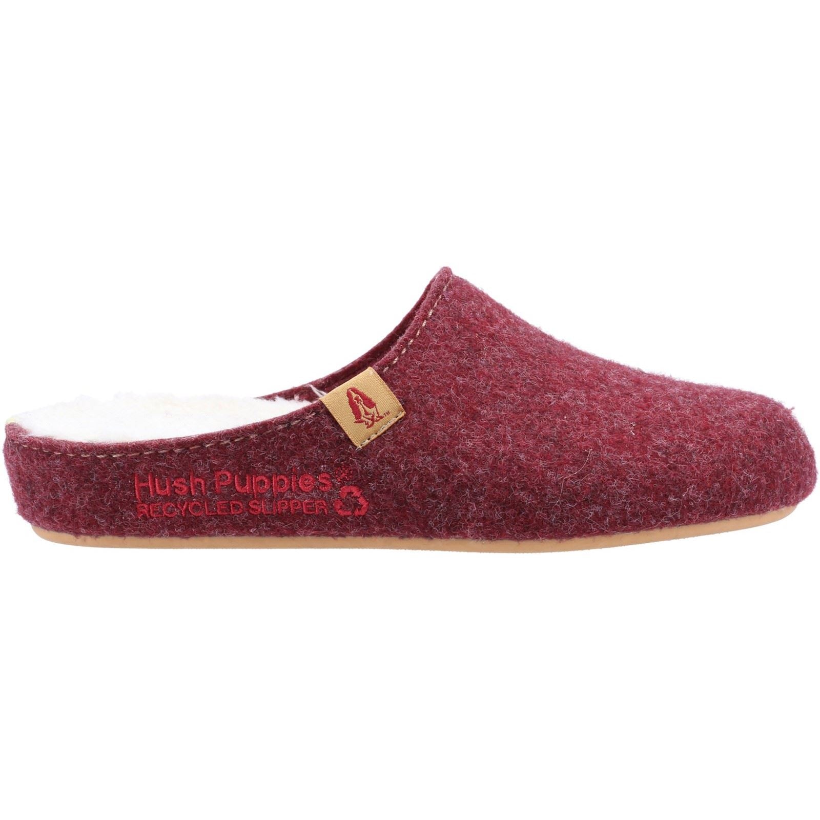 Hush Puppies The Good 90% Recycled RPET Synthetic Women's Burgundy Slippers