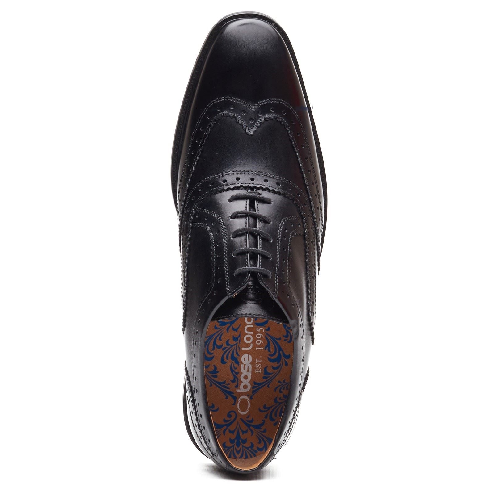 Base London Clarence Leather Men's Black Brogues Shoes