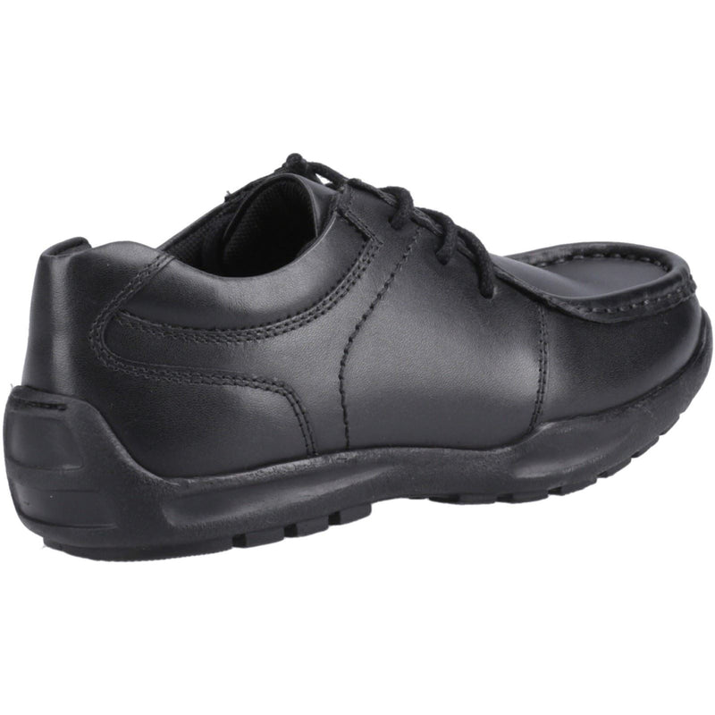 Hush Puppies Mackenzie Leather Boys's Black Lace-Up Shoes