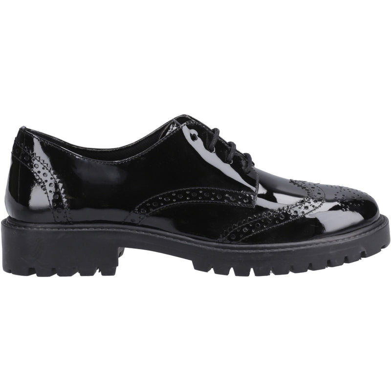 Hush Puppies Athena Patent Leather Girls's Black Brogues