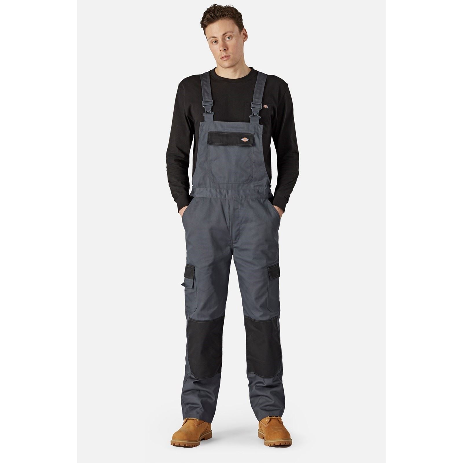 Dickies Everyday Bib and Brace Polyester Men's Grey Work Overall
