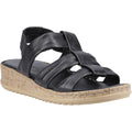 Hush Puppies Eden Wide Fit Leather Women's Black Sandals