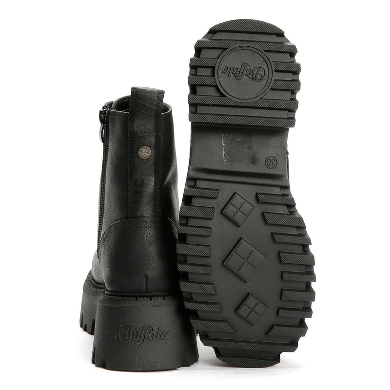 Buffalo Aspen Lace Up Warm Women's Black Boots