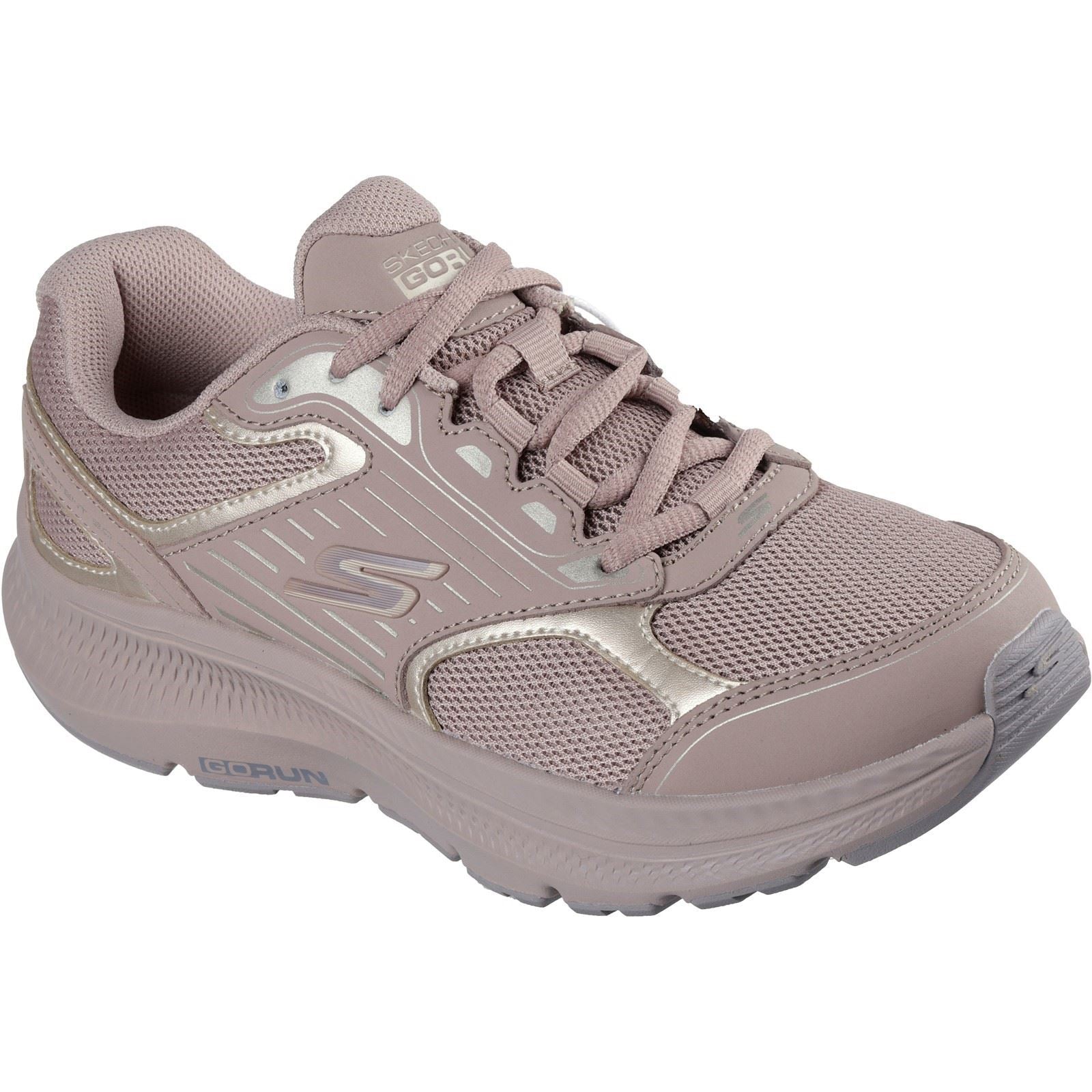 Skechers GO RUN Consistent 2.0 Advantage Leather Women's Light Brown/Gold Sneakers