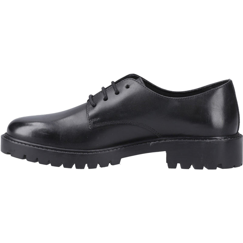Hush Puppies Aubrey Lace Up Snr Leather Girls's Black Derby Shoes