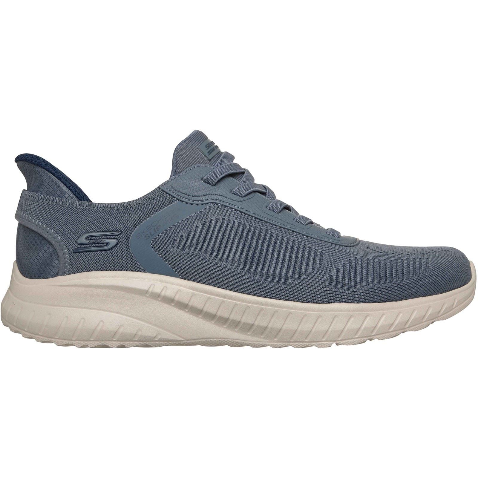 Skechers BOBS Sport Squad Chaos Solid Step Textile Men's Slate Standard Sneakers