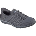 Skechers Breathe-Easy - Roll-With-Me Textile Women's Charcoal Sneakers