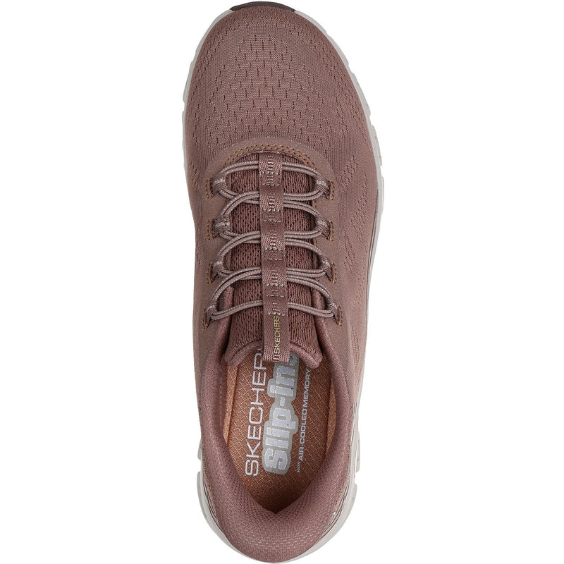 Skechers Glide-Step Elevate Amaze Textile Women's Brown Sneakers