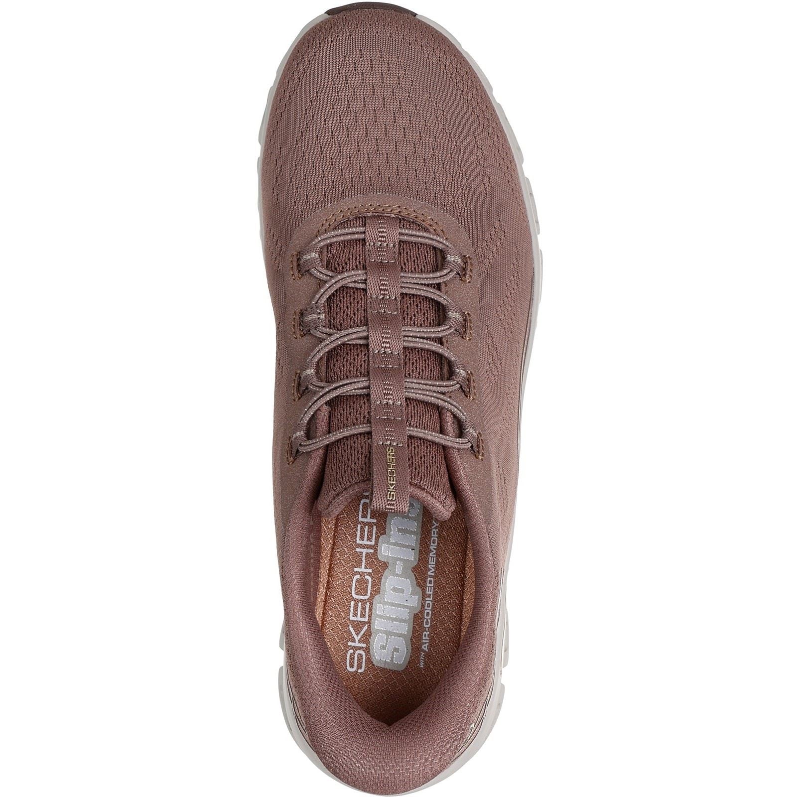 Skechers Glide-Step Elevate Amaze Textile Women's Brown Sneakers