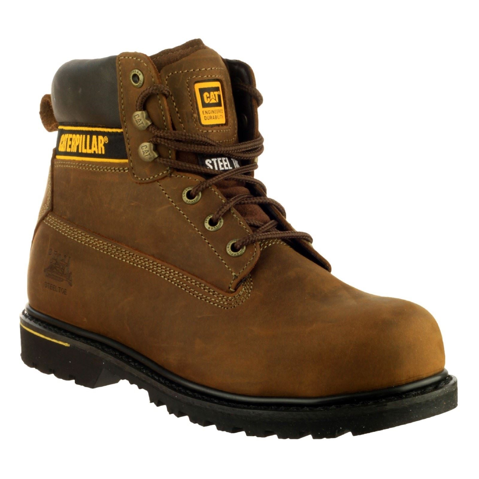 Caterpillar CAT Holton S3 Leather Brown Safety Boots