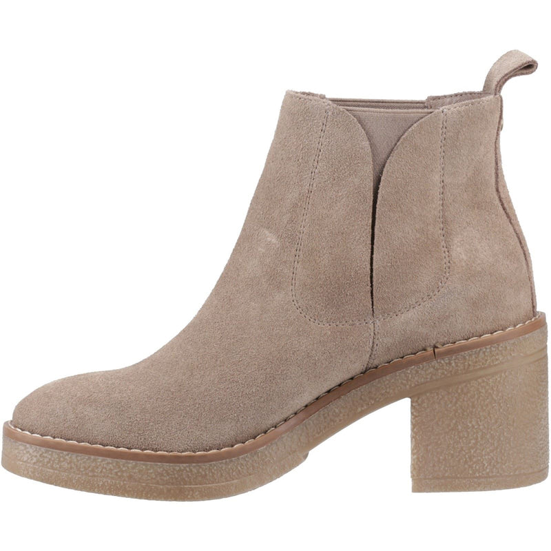 Hush Puppies Felicia Suede Women's Taupe Heeled Chelsea Boots