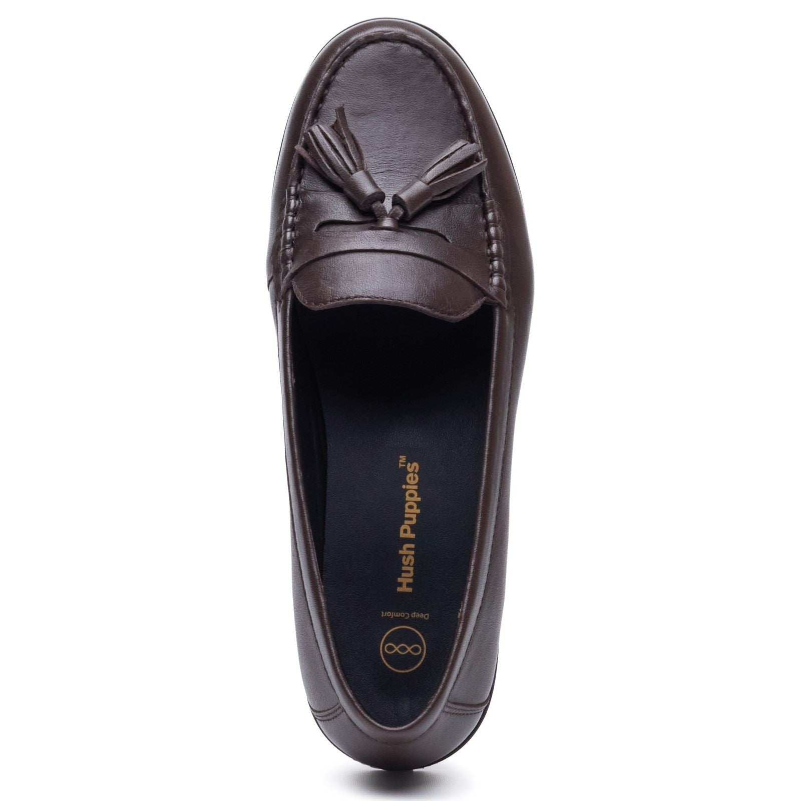 Hush Puppies Connie Leather Women's Chocolate Loafers