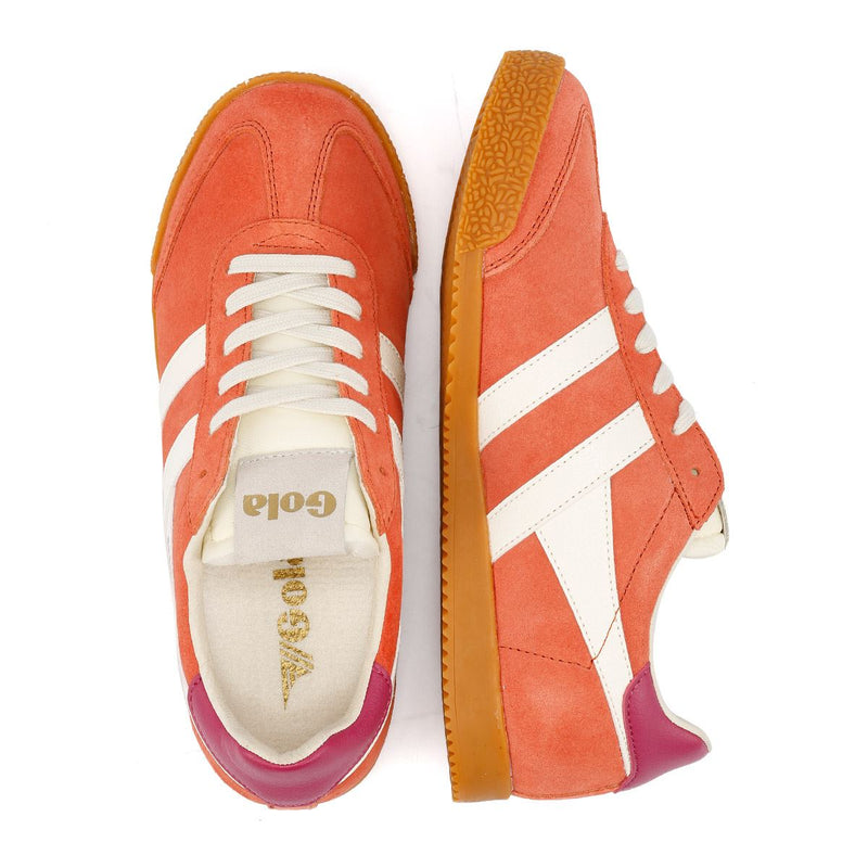 Gola Elan Suede Women's Hot Coral/Off White/ Fuchsia Sneakers