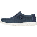 HEYDUDE Wally Stretch Mesh Synthetic Men's Navy Boat Shoes