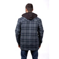 Dickies Fleece Hood Flannel Men's Blue Shirt Jacket