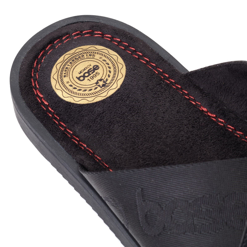 Base London Webb Leather Men's Black Sandals