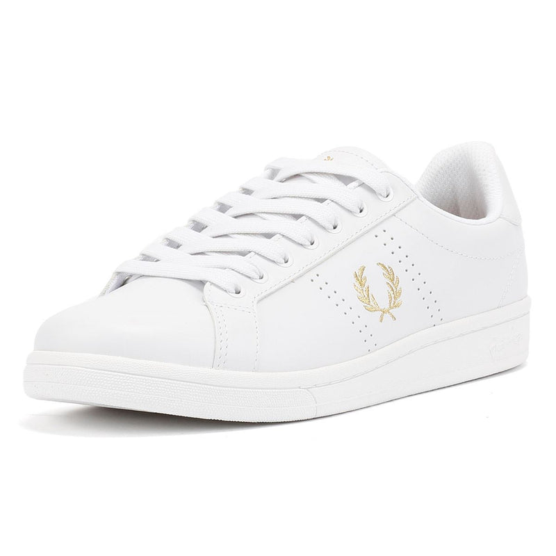 Fred Perry Cupsole Leather Men's White/Gold Sneakers