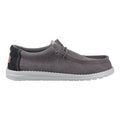 HEYDUDE Wally Workwear Synthetic Blend Men's Granite Grey/Black Moccasins Shoes