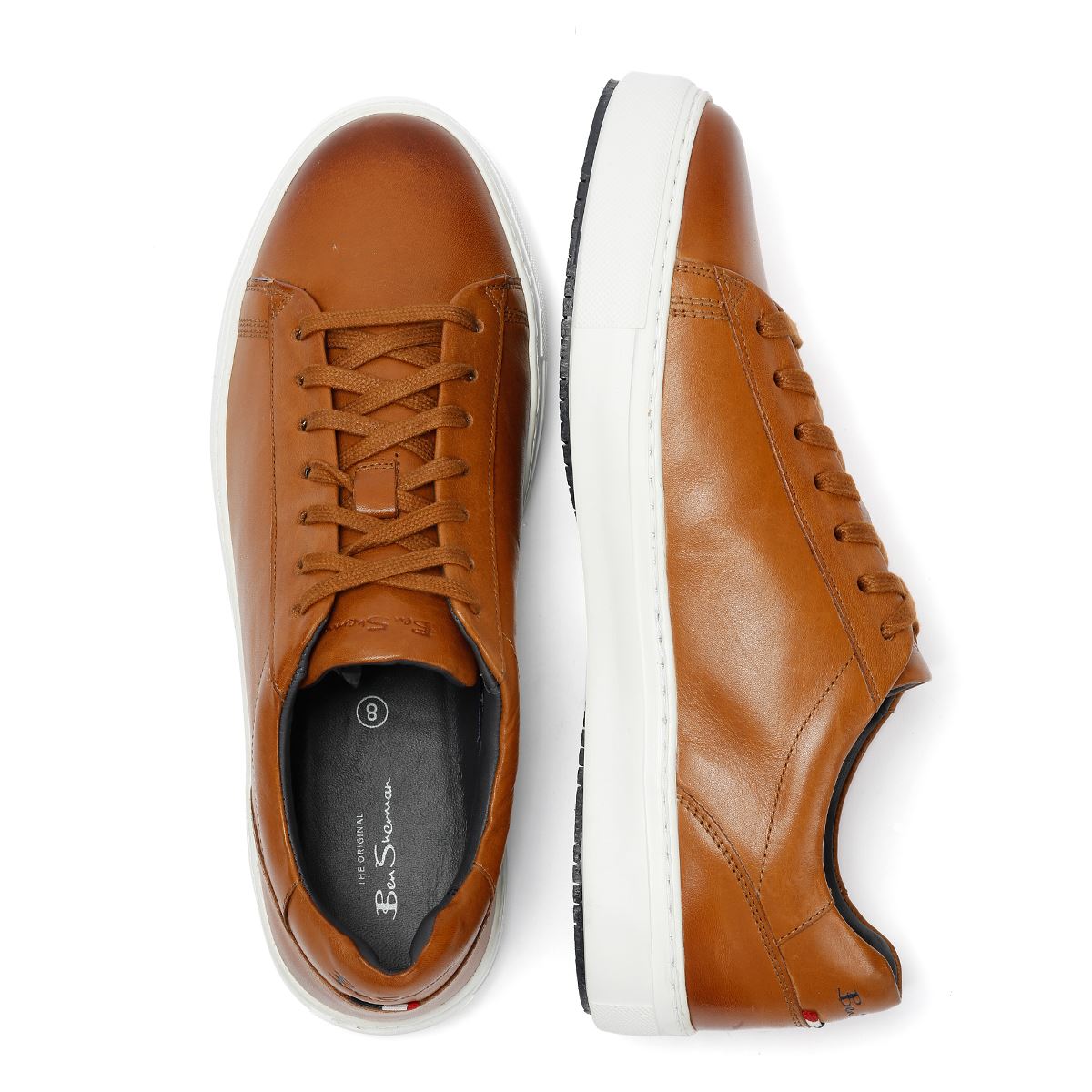 Ben Sherman Ace Cupsole Leather Men's Tan Sneakers