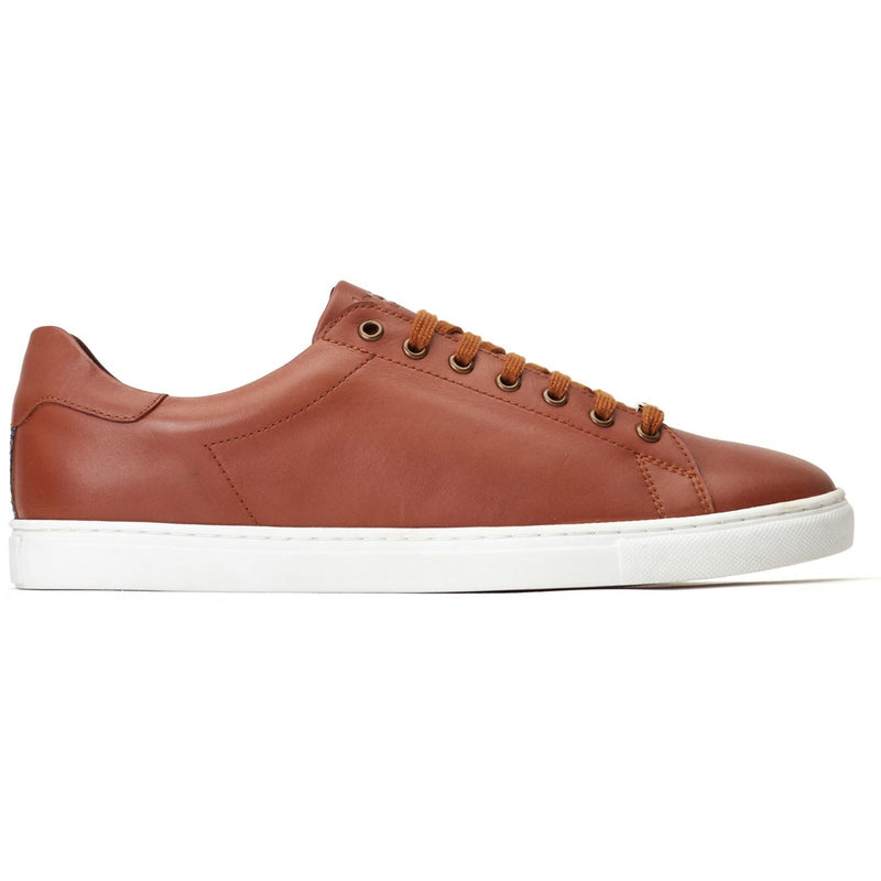 Base London Tucker Leather Men's Burnt Tan Sneakers