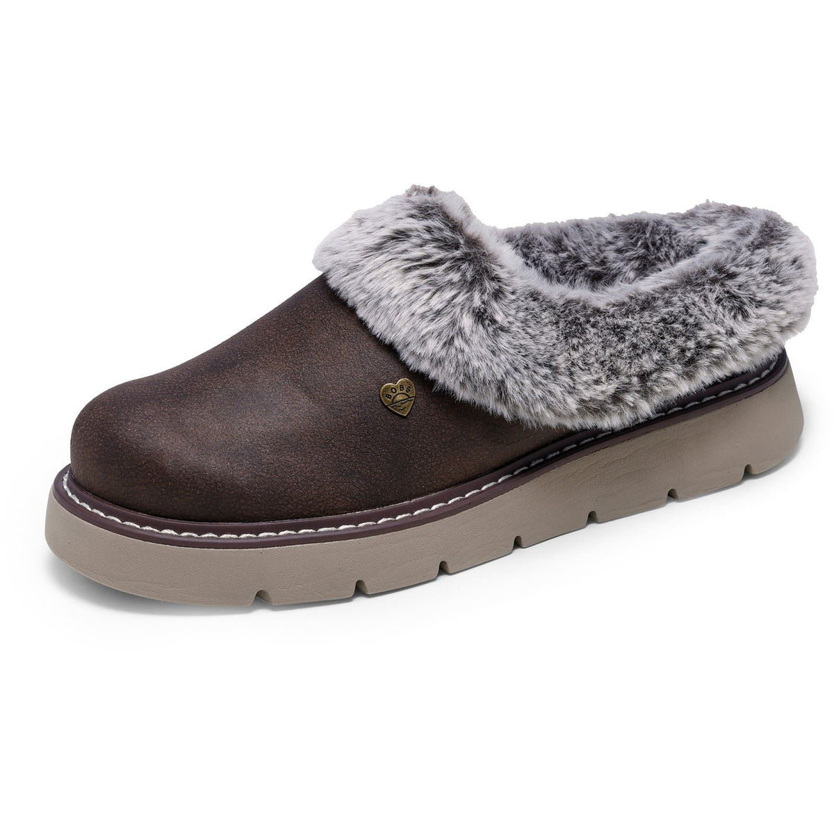 Skechers Keepsakes Lite Cozy Blend Textile Women's Chocolate Slippers