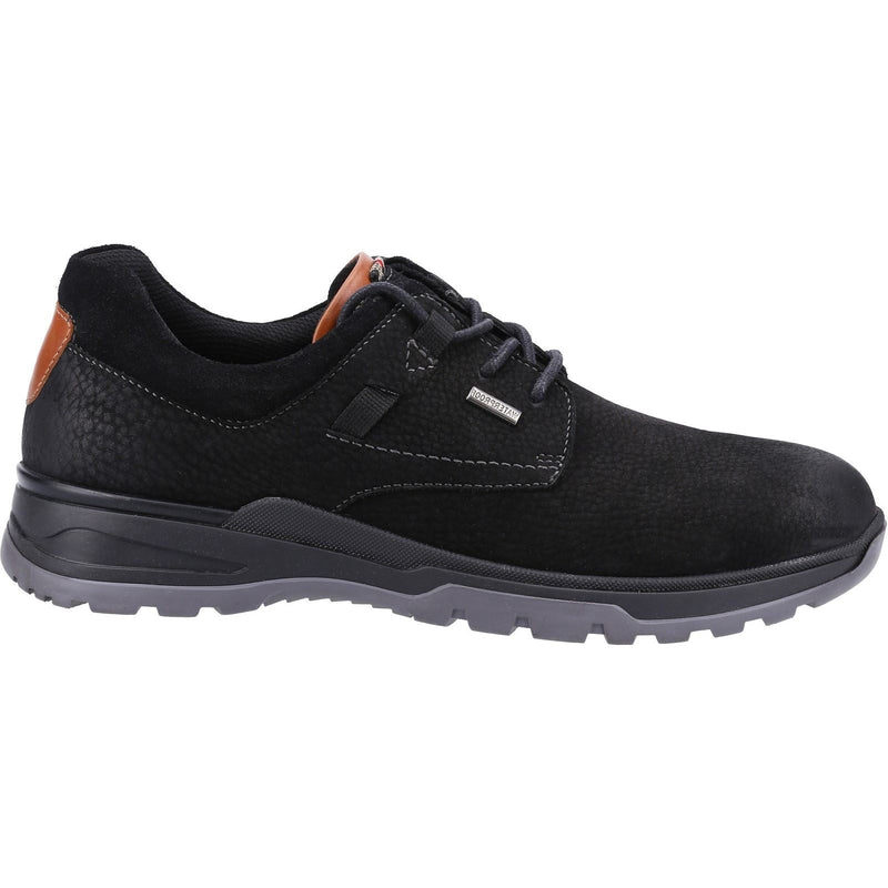 Hush Puppies Pele Leather Men's Black Nubuck Lace-Up Shoes