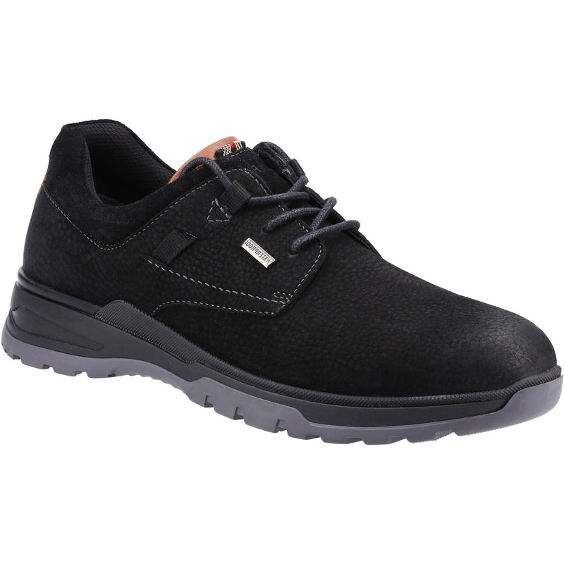 Hush Puppies Pele Leather Men's Black Nubuck Lace-Up Shoes