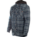 Dickies Fleece Hood Flannel Men's Blue Shirt Jacket
