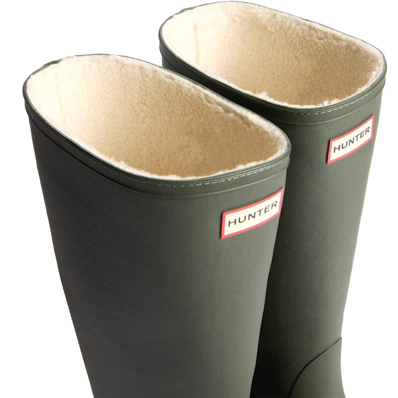 Hunter Downpour Tall Insulated Boot Rubber Men's Dark Olive Wellington Boots