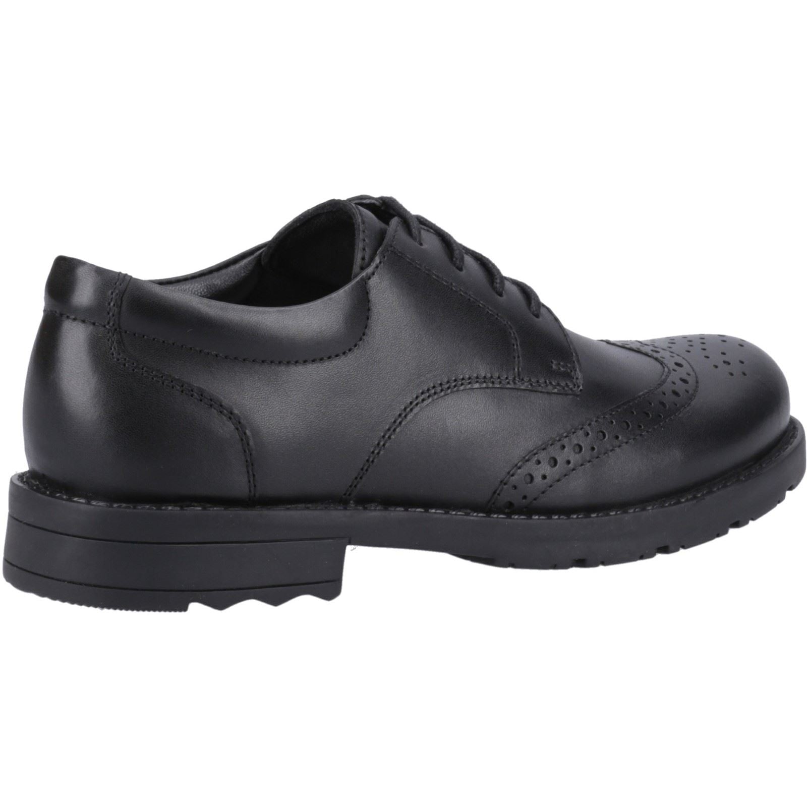 Hush Puppies Brian Senior Leather Boys's Black Brogues