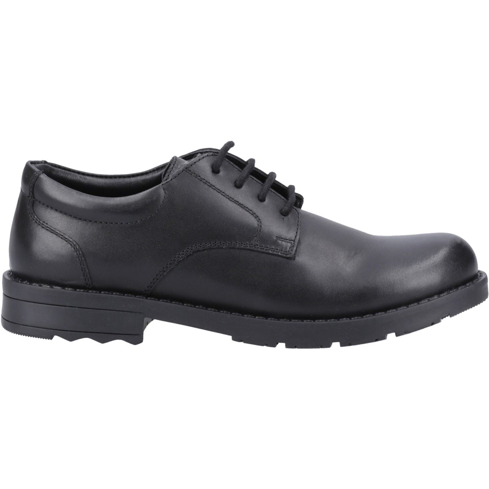 Hush Puppies Bruno Senior Leather Boys's Black Derby Shoes